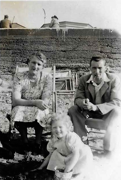 Family on beach