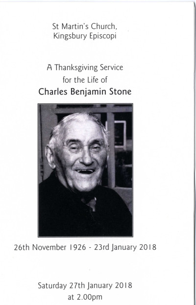 Thanksgiving for the Life of Charles Stone