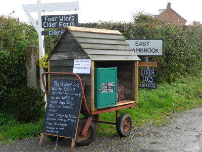 Produce for sale at Four Winds Cider Farm