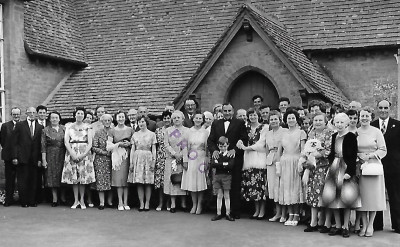 Gathering outside of Stembridge Primary School