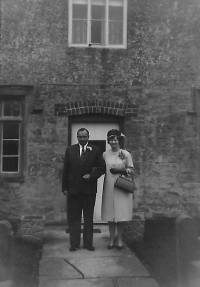 Couple outside of Cottage