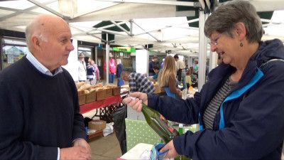 Selling Apple Juice at Martock Market