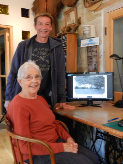 Esme Cloherty with her son Stuart Russell