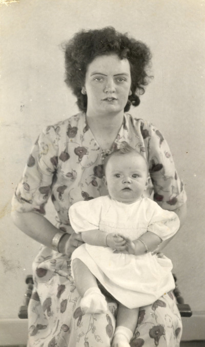 Doreen as baby with mother.