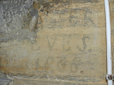 Walter Eves graffiti in Church