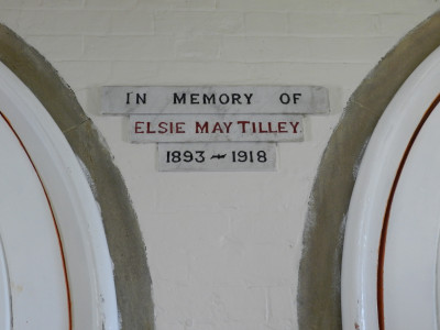 Memorial plaque to Elsie May Tilley