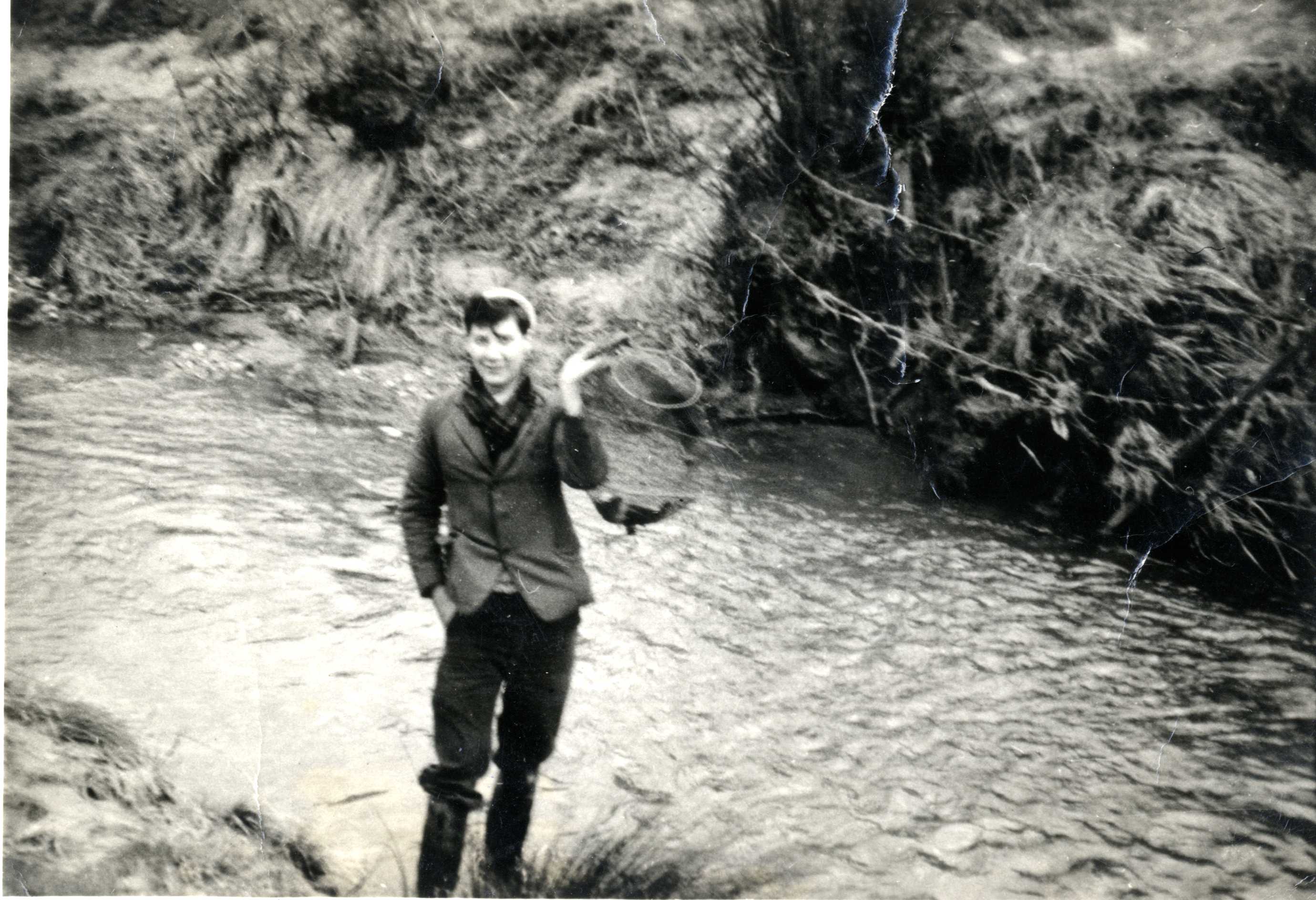 Roy White - as young man, fishing