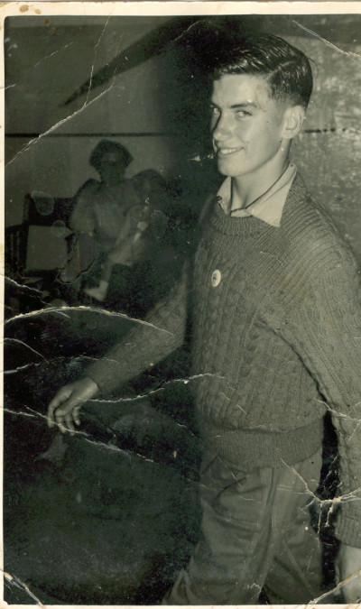 Eric Moore as young man.