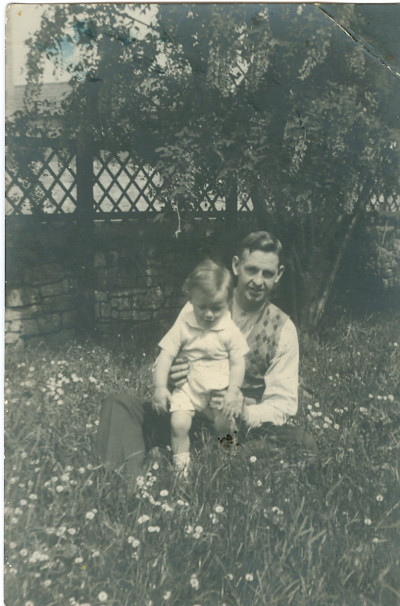 Walter Caller with son.