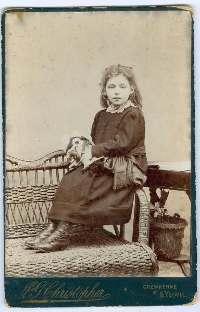Victorian female child in Studio photo.