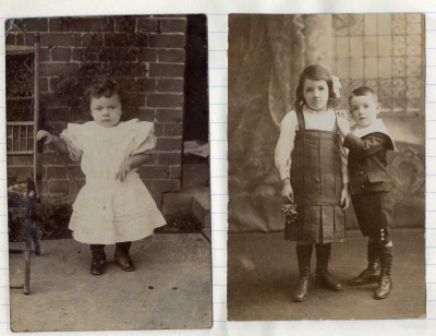 Two images of small children