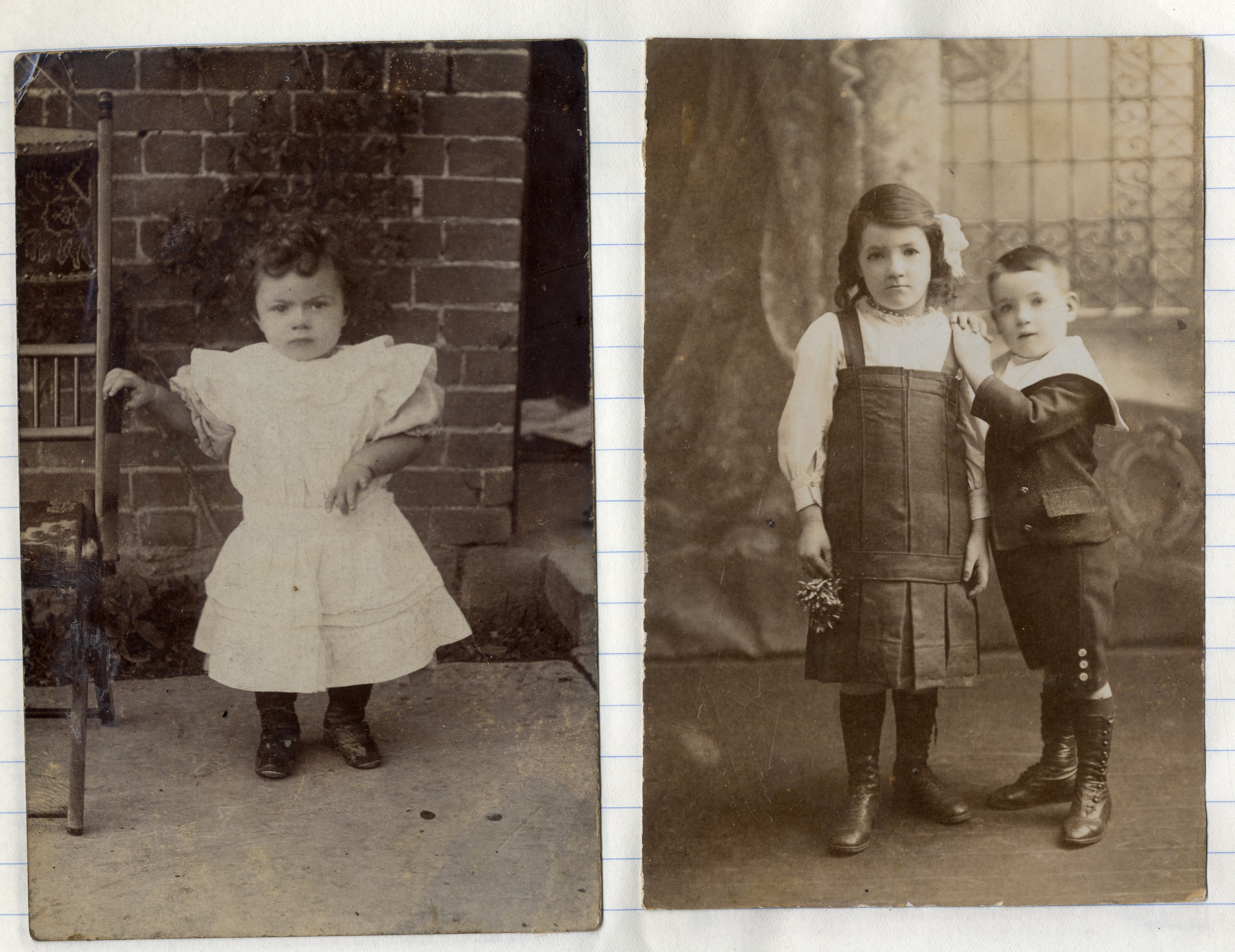 Two images of small children