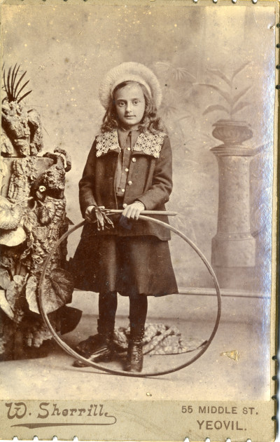May Manning with Hoop and Stick