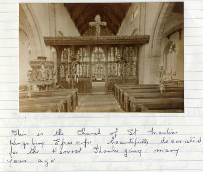 Inside of St Martins Church circa 1930