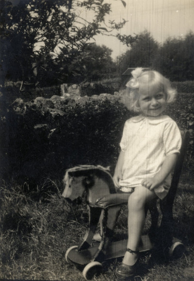 Girl on Horse on wheels