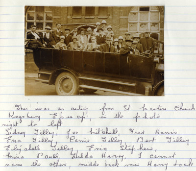 Outing in a charabanc from St Martins Church