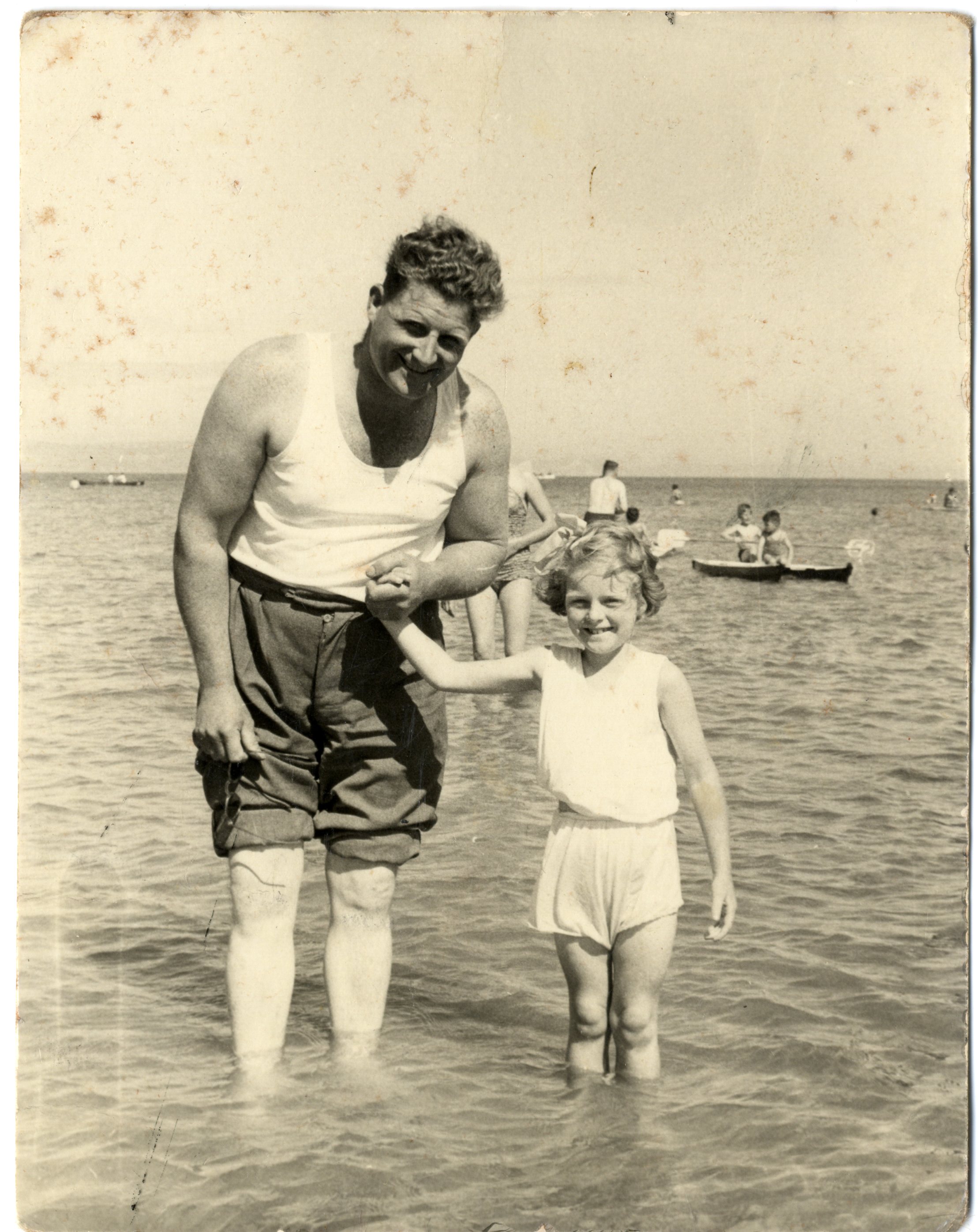 John- Jack Bunston at Weymouth with daughter Jen.