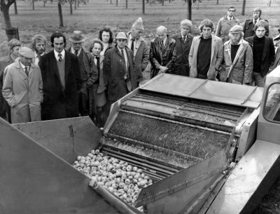 Rodney Male at Trial of Apple Harvester