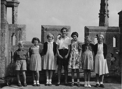 Group of children on St Martins Tower 1956.