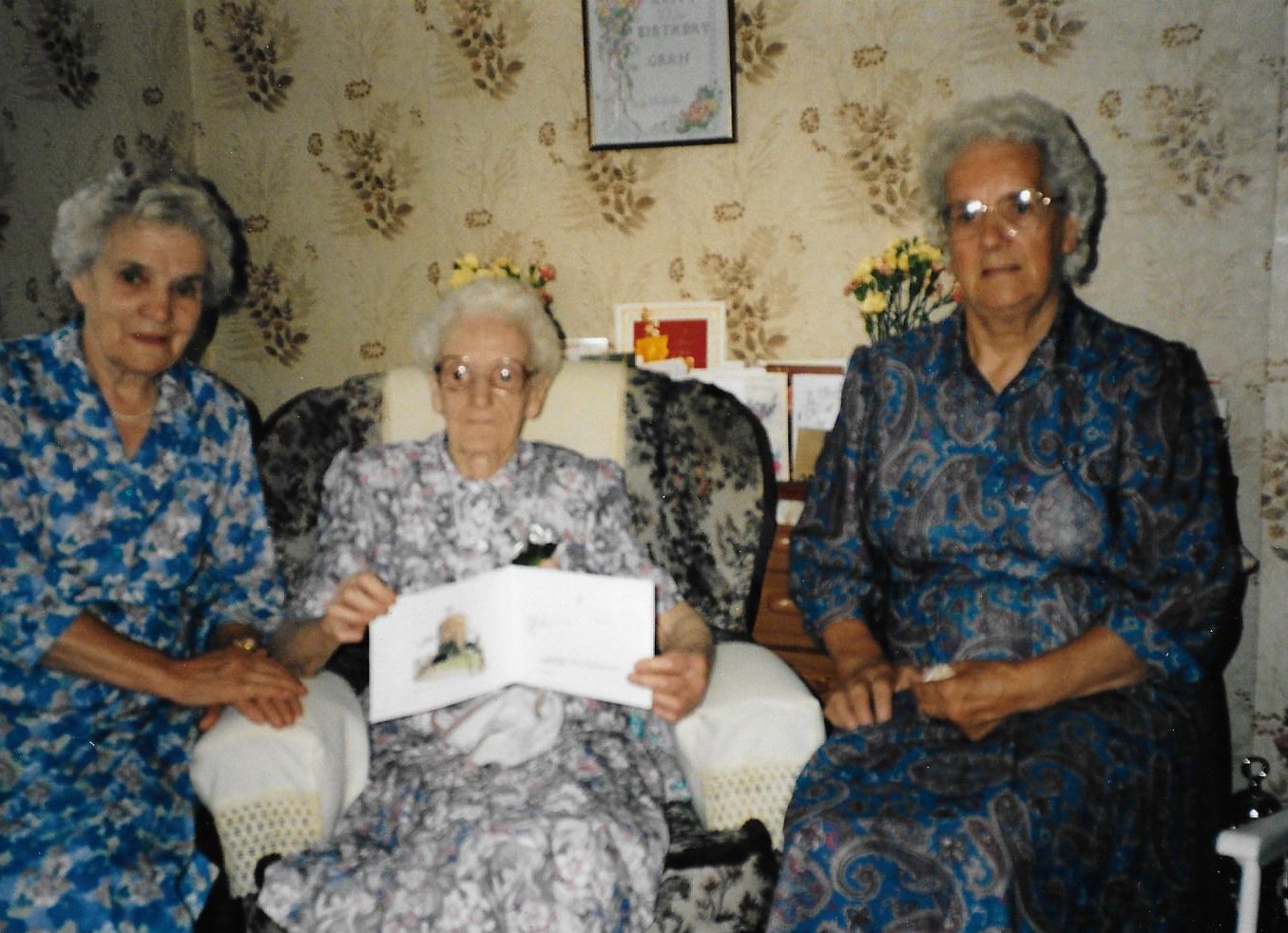 Dora Smith with Queen's 100 Year Telegram.