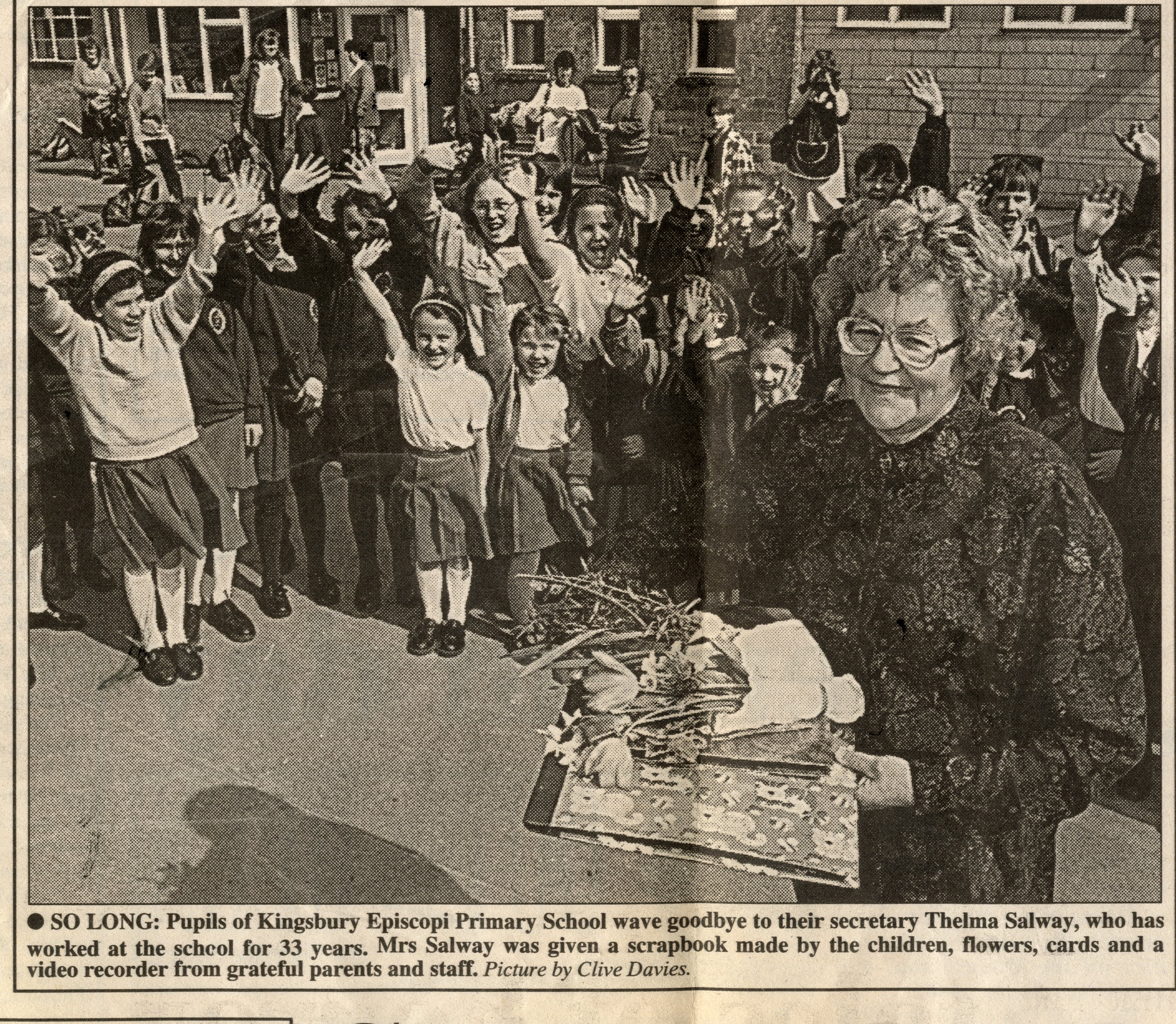 Thelma Salway Retires as School Secretary