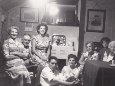 Tilley Family inside the Church Street cottage.