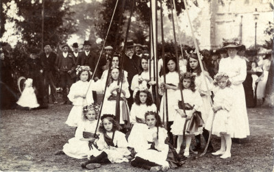 Maypole Dancers & audience Circa 1908