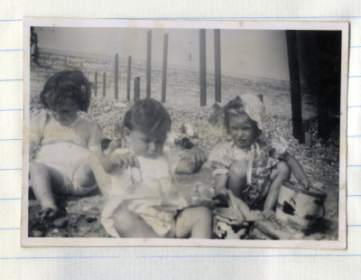Young children on beach