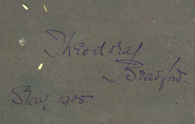 Bradford Family in the Grounds of Thorney House - Reverse of photo