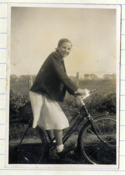 Teenage girl on new bike