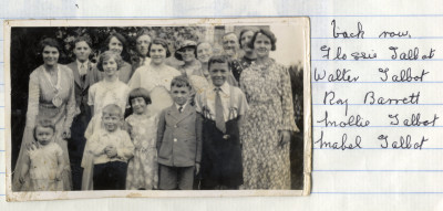 Large family gathering with some names