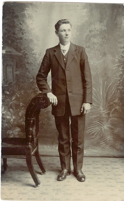 Unknown Young Man in studio photo