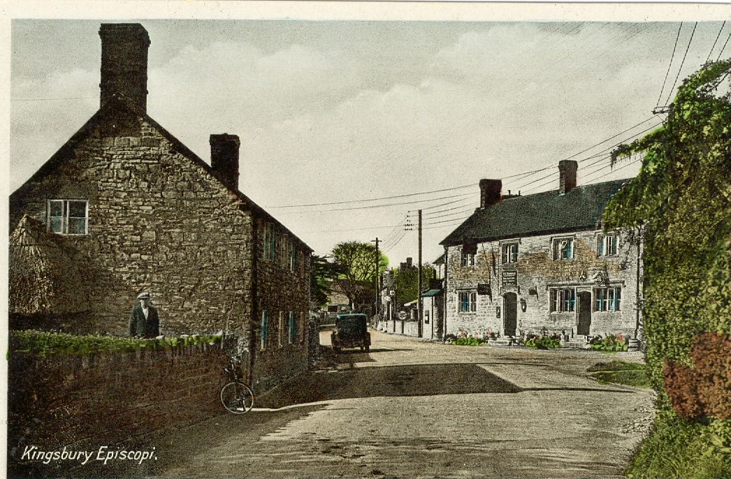 Tinted postcard - Kingsbury Episcopi