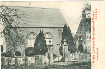 Middle Lambrook Congregational Church Postcard.