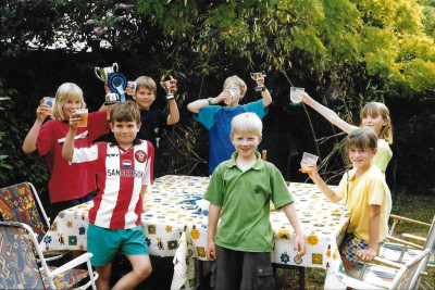 Children holding cups