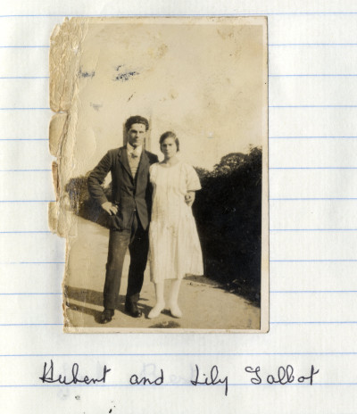 Young couple in Orchard Lane - Hubert & Lily Talbot