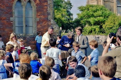 Church Street street party gathering of children