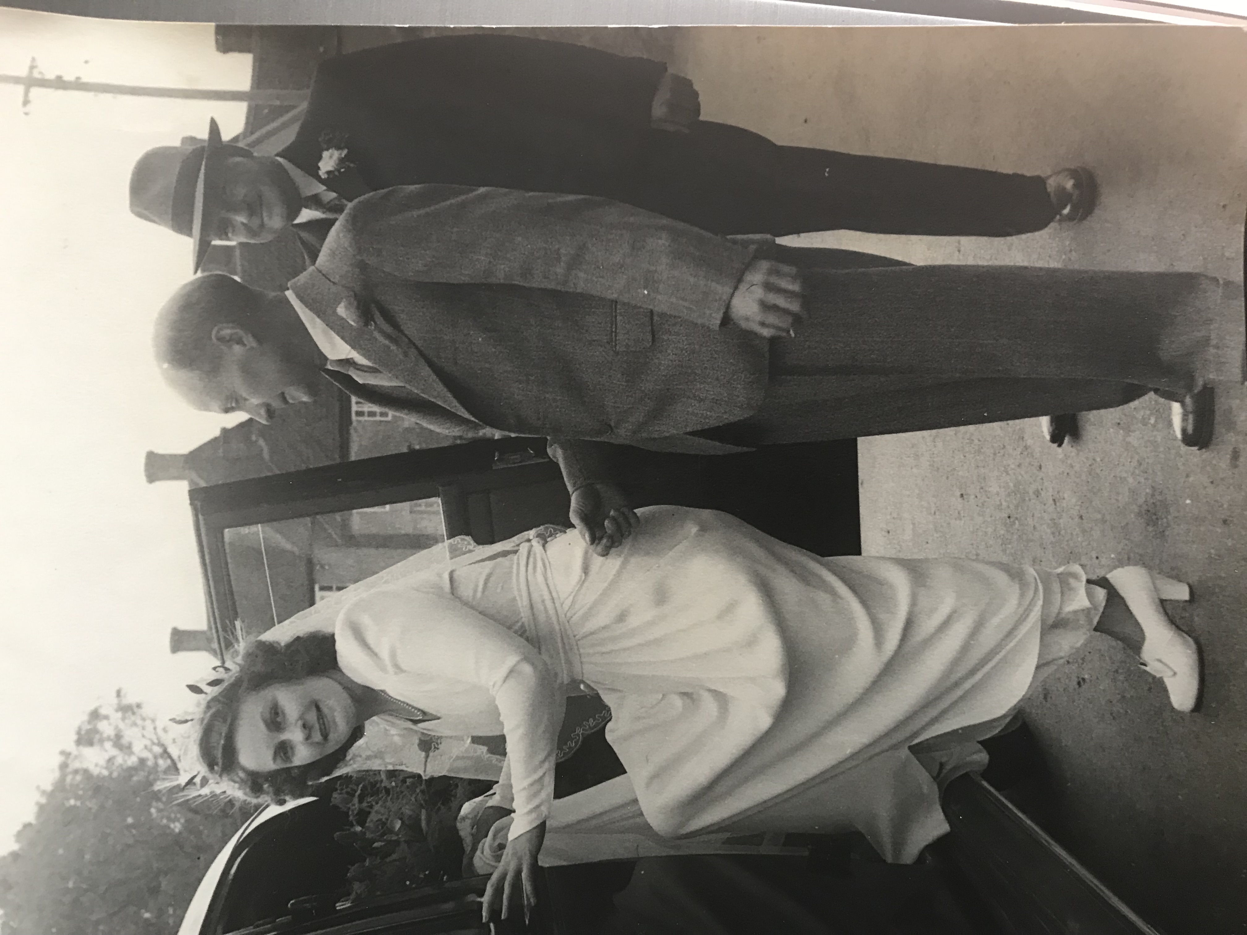 Theresa Burrows - with her father Francis (Frank) Burrows - wedding day