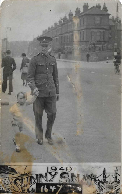 Father and Son, in war time