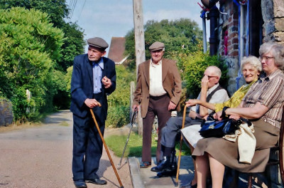 Group of villagers, Church Street