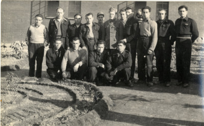 Inmates of POW Camp 44 - post card