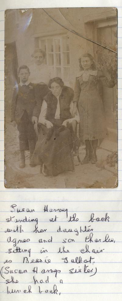 Harvey Family Group, Sitting Outside Cottage