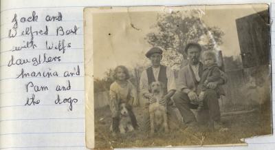 Best Family Group Photo - of man, children and dogs in field