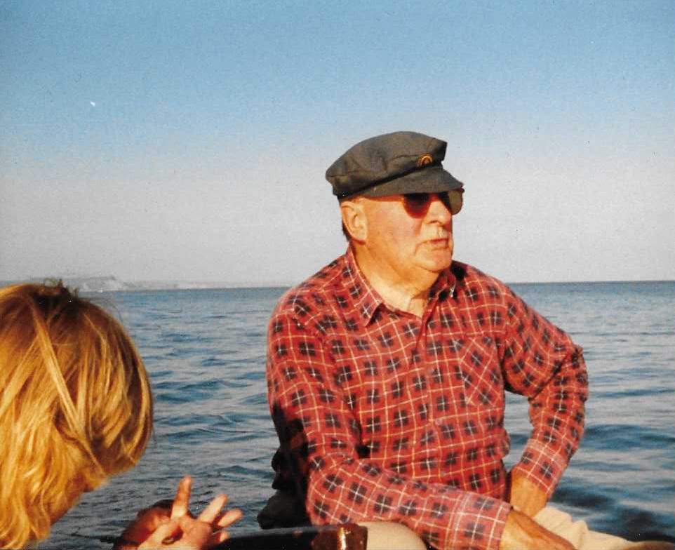 Frank Jennings, fishing off the Jurassic coast