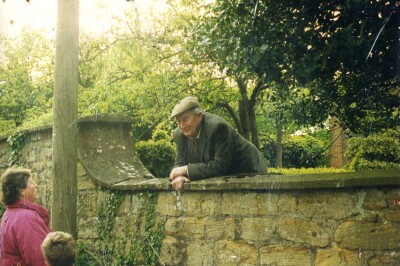Frank Jennings in his garden