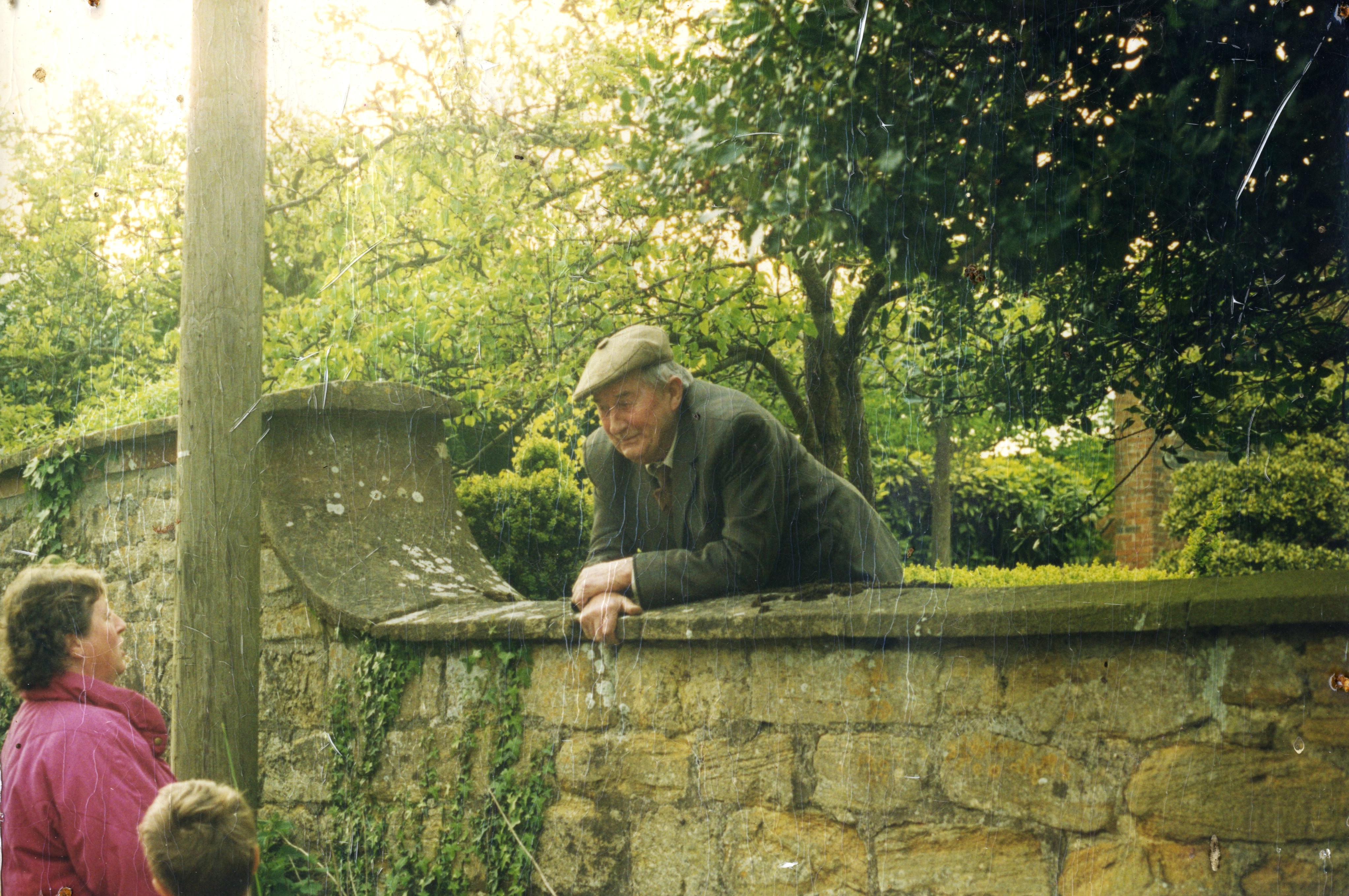 Frank Jennings in his garden
