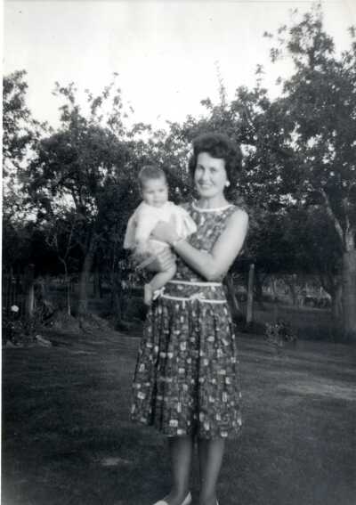 Woman with baby granddaughter