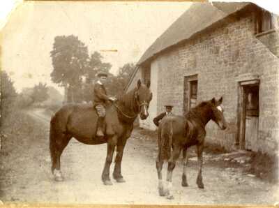William Heskins on horse at Southay