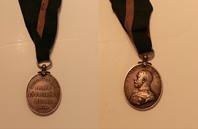 Territorial Force Efficiency Medal for Sgt.Josiah Hebditch WW1