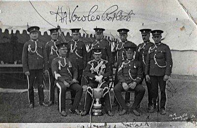 Josiah Hebditch in Group of Soldiers with Trophy, pre WW1